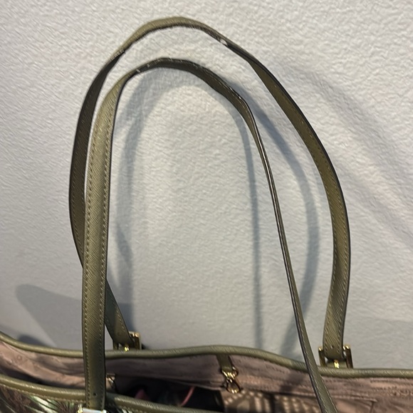 Michael Kors brown & Green tote bag - Picture 2 of 7